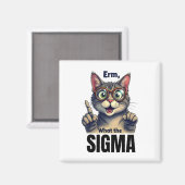 Erm was Sigma Funny Cat liebt Magnet (Vorderseite/Rückseite)