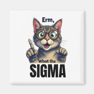 Erm was Sigma Funny Cat liebt Magnet
