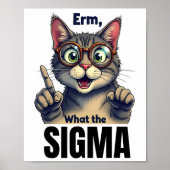Erm was Sigma Funny Cat liebt Poster (Vorne)