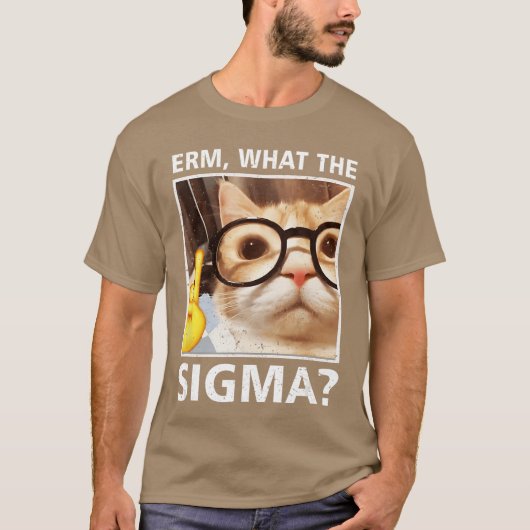 Erm WhatThe Sigma Cat Meme Sie Cat Wearing Sunglas T-Shirt (Vorderseite)