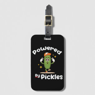 Ermächtigt durch Pickles Essen Essiggurke Lustig Gepäckanhänger