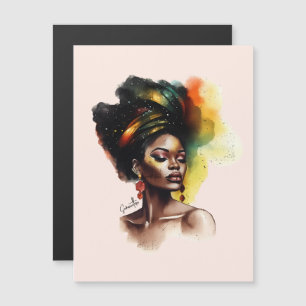 Ermächtigte afroamerikanische Frau (2) Magnetkarte