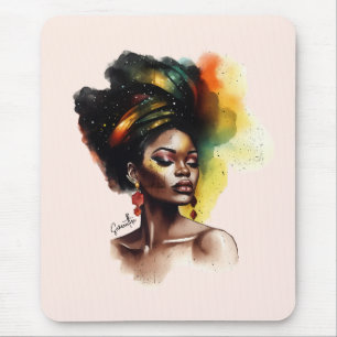 Ermächtigte afroamerikanische Frau (2) Mousepad