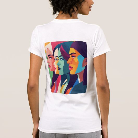 "Ermächtigte Frauen, Ermächtigung von Frauen" T-Shirt (Rückseite)