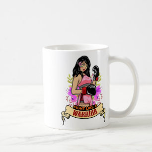 Ermächtigte lateinamerikanische Frau Boxen Kickbox Kaffeetasse