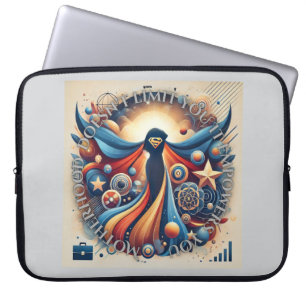 Ermächtigte Super-Mama-Inspirationszitat AI-Kunst Laptopschutzhülle