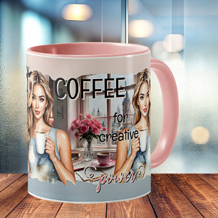 Ermächtigung der Frauen zur kreativen Kunst Kaffeetasse