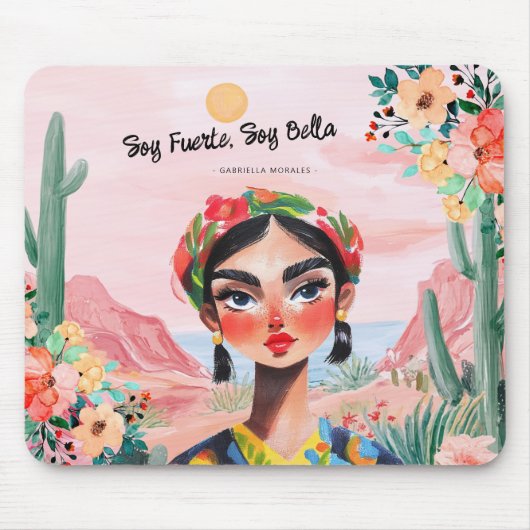 Ermächtigung im Blut: Personalisierte Monogramm Mousepad (Vorne)