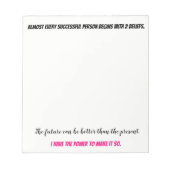 Ermächtigung von Gedanken Notizblock (Vorderseite)