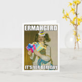 ERMAHGERD BIRTHDAY CARD KARTE (Gelbe Blume)