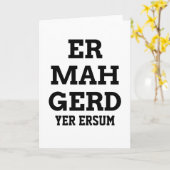 Ermahgerd Gruß-Karte Karte (Gelbe Blume)