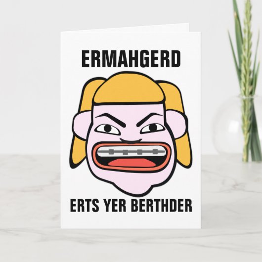 Ermahgerd Herper Berthder Karte (Vorderseite)