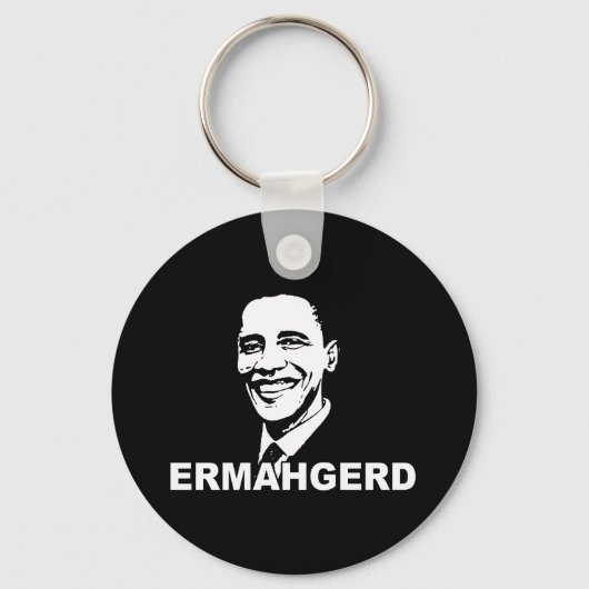 ERMAHGERD OBAMA.png Schlüsselanhänger (Vorderseite)