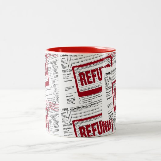 Ermäßigte Einkommensteuer Ermäßigte Briefmarke Zweifarbige Tasse (Mittel)