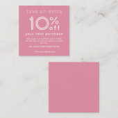 Ermäßigung auf die nächste Visitenkarte Begleitkarte (Vorne/Hinten)