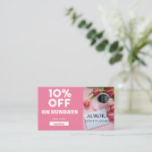 Ermäßigung bei der Veranstaltungsplanung Visitenkarte (Stehend Vorderseite)