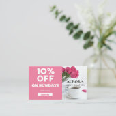 Ermäßigung bei der Veranstaltungsplanung Visitenkarte (Stehend Vorderseite)