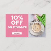 Ermäßigung bei der Veranstaltungsplanung Visitenkarte (Vorderseite)