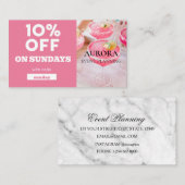 Ermäßigung bei der Veranstaltungsplanung Visitenkarte (Vorne/Hinten)