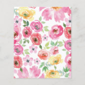 Ermäßigung Einladung zur Blumenbälle (Rückseite)