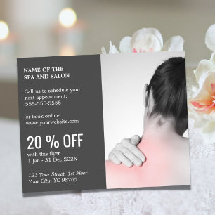 Ermäßigung für Elegantes Foto Massage Therapist Flyer