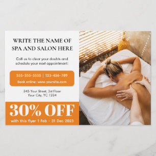 Ermäßigung für Foto-Massage Flyer