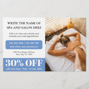 Ermäßigung für Foto-Massage Flyer