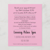 Ermäßigung für Massage-Wellness-Center-Broschüren Flyer (Hinten)