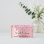 Ermäßigung für rosa Glitzer Visitenkarte (Stehend Vorderseite)