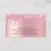 Ermäßigung für rosa Glitzer Visitenkarte (Rückseite)