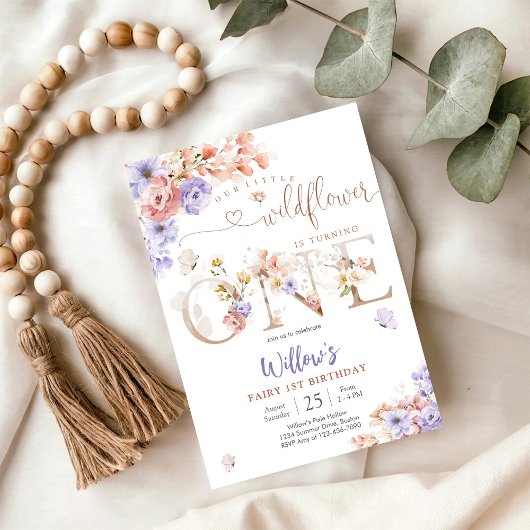 Ermäßigung Geburtsfeier Fee 1. Geburtstagseinladun Einladung