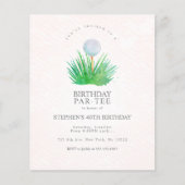 Ermäßigung Golf Geburtstagsparty Einladungen (Vorderseite)