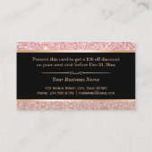 Ermäßigung Gutschein Rose Gold Schönheitssalon Flo Rabattkarte (Rückseite)