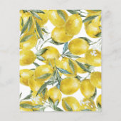 Ermäßigung Lebhafte Lemon Bridal Dusche Einladunge (Rückseite)