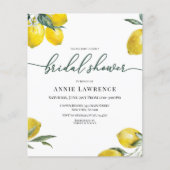 Ermäßigung Lebhafte Lemon Bridal Dusche Einladunge (Vorderseite)