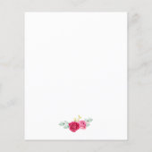 Ermäßigung Rot und Rosa Rose Botanisches Brautpart (Rückseite)