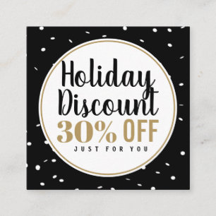 Ermäßigungskarte Quadratische Visitenkarte