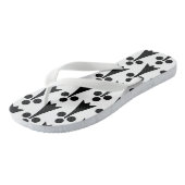 Ermine Pattern, mittelalterliches Muster, Schwarz Badesandalen (Schrägansicht)