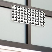 Ermine Pattern, mittelalterliches Muster, Schwarz  Banner (Äußeres Gebäude)