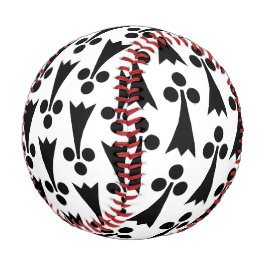 Ermine Pattern, mittelalterliches Muster, Schwarz  Baseball