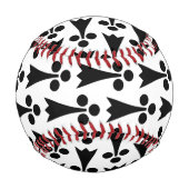 Ermine Pattern, mittelalterliches Muster, Schwarz  Baseball (Vorderseite)