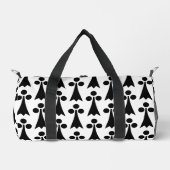 Ermine Pattern, mittelalterliches Muster, Schwarz  Duffle Bag (Vorderseite)