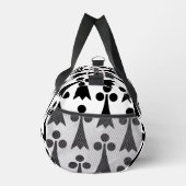 Ermine Pattern, mittelalterliches Muster, Schwarz  Duffle Bag (Rechts)