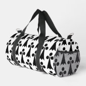 Ermine Pattern, mittelalterliches Muster, Schwarz  Duffle Bag (Rechte Ecke)