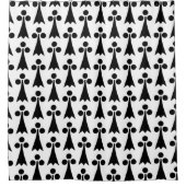 Ermine Pattern, mittelalterliches Muster, Schwarz  Duschvorhang (Vorderseite)
