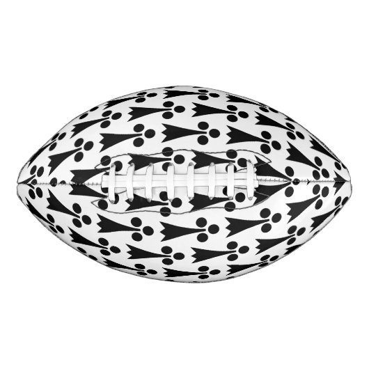 Ermine Pattern, mittelalterliches Muster, Schwarz  Football (Vorderseite)