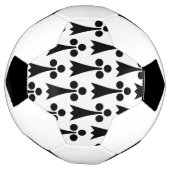 Ermine Pattern, mittelalterliches Muster, Schwarz Fußball (Gedreht)