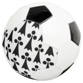 Ermine Pattern, mittelalterliches Muster, Schwarz Fußball (Dreiviertel)