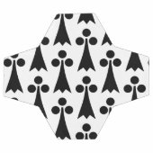 Ermine Pattern, mittelalterliches Muster, Schwarz Fußball (Flach)