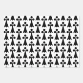 Ermine Pattern, mittelalterliches Muster, Schwarz  Geschenkpapier Set (Vorderseite)